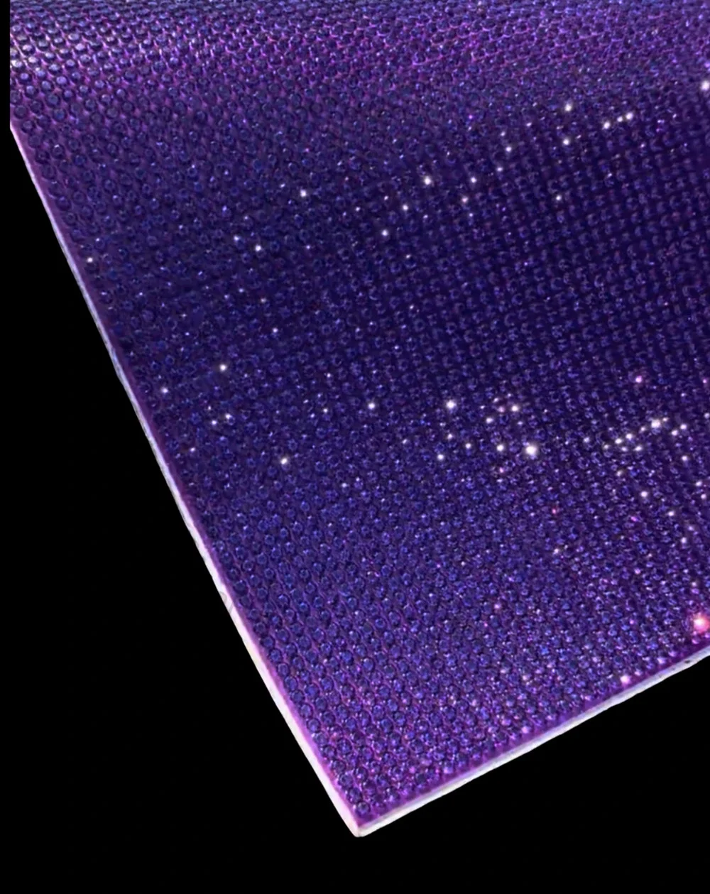 💜 Dark Purple Self-Adhesive Rhinestone Sheet 9.5x8 Inch Bling